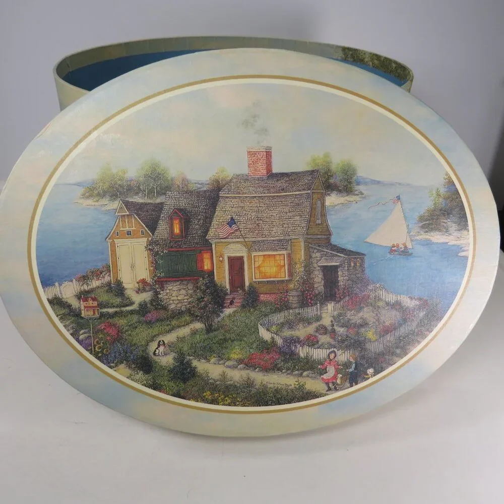Nantucket Costal Large Oval Box Storage by Bob's Boxes Linda Nelson Stocks